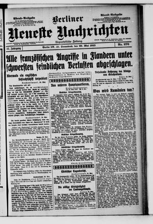 Berliner Neueste Nachrichten vom 29.05.1915