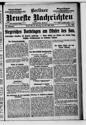 Berliner Neueste Nachrichten vom 30.05.1915