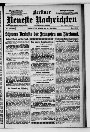 Berliner Neueste Nachrichten vom 31.05.1915