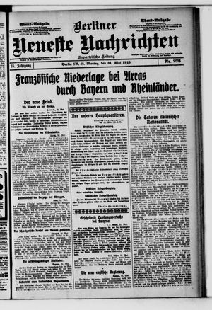 Berliner Neueste Nachrichten vom 31.05.1915