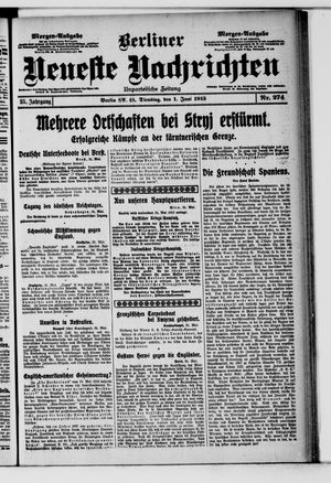 Berliner Neueste Nachrichten vom 01.06.1915