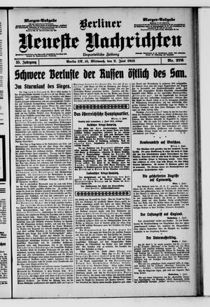 Berliner Neueste Nachrichten vom 02.06.1915