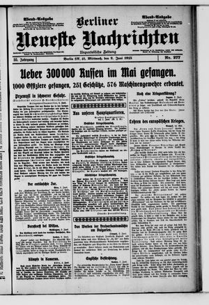 Berliner Neueste Nachrichten vom 02.06.1915