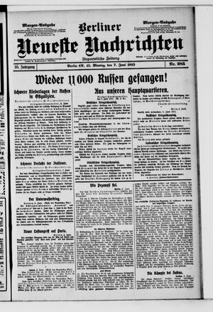 Berliner Neueste Nachrichten vom 07.06.1915