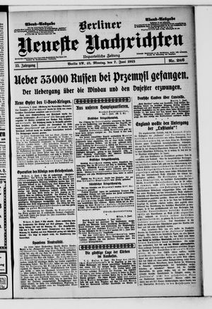 Berliner Neueste Nachrichten vom 07.06.1915