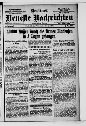 Berliner Neueste Nachrichten on Jun 16, 1915
