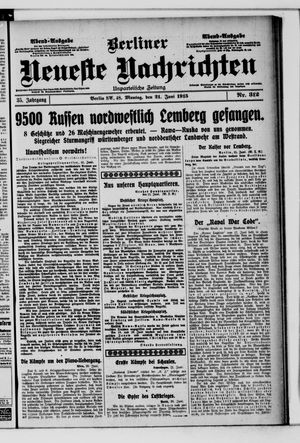 Berliner Neueste Nachrichten vom 21.06.1915