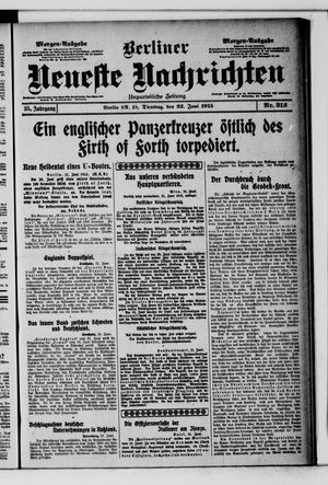 Berliner Neueste Nachrichten vom 22.06.1915