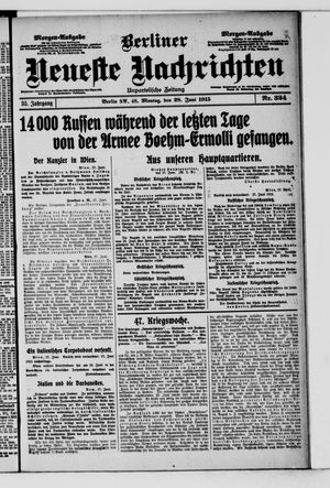 Berliner Neueste Nachrichten vom 28.06.1915