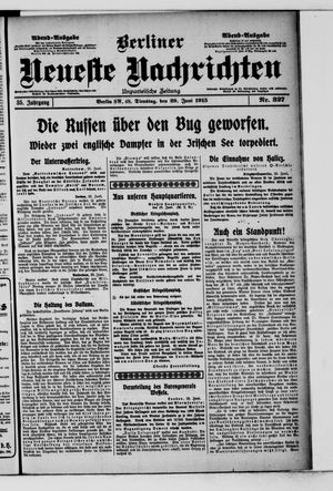 Berliner Neueste Nachrichten vom 29.06.1915