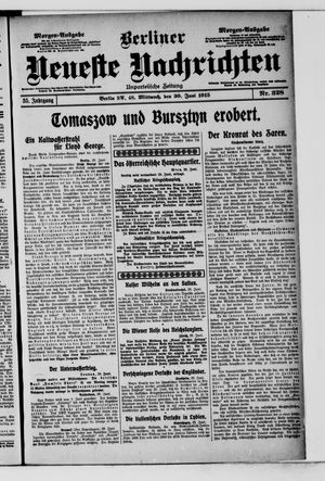 Berliner Neueste Nachrichten vom 30.06.1915