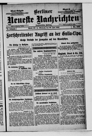 Berliner Neueste Nachrichten vom 30.06.1915