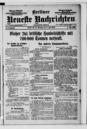 Berliner Neueste Nachrichten vom 05.07.1915