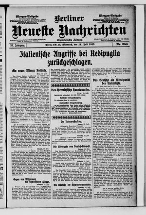 Berliner Neueste Nachrichten vom 14.07.1915