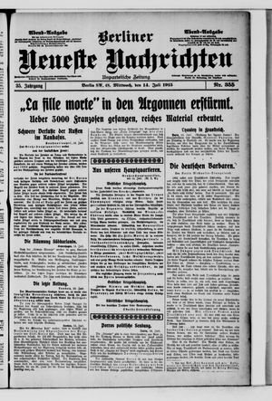 Berliner Neueste Nachrichten vom 14.07.1915