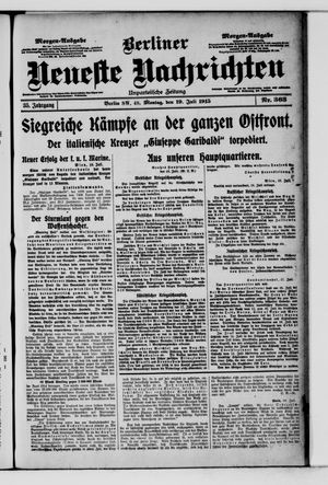 Berliner Neueste Nachrichten vom 19.07.1915