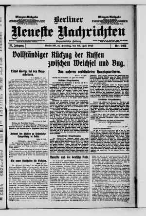 Berliner Neueste Nachrichten vom 20.07.1915