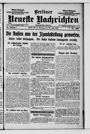 Berliner Neueste Nachrichten vom 20.07.1915