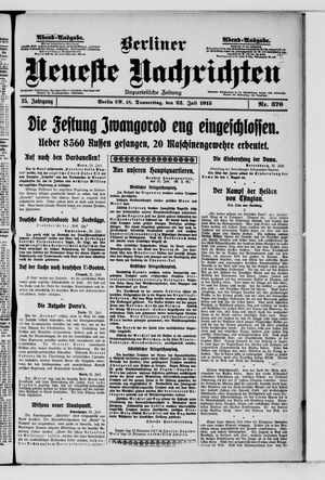 Berliner Neueste Nachrichten vom 22.07.1915
