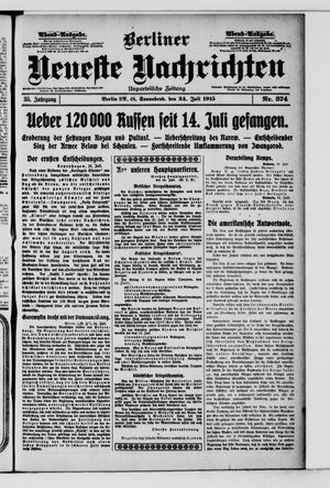 Berliner Neueste Nachrichten vom 24.07.1915