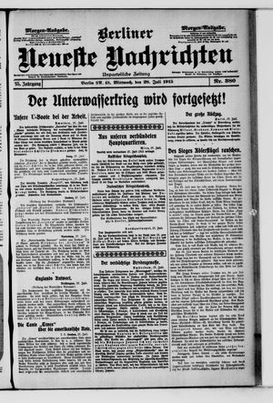 Berliner Neueste Nachrichten vom 28.07.1915