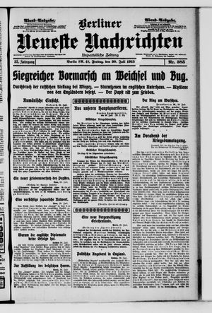 Berliner Neueste Nachrichten vom 30.07.1915