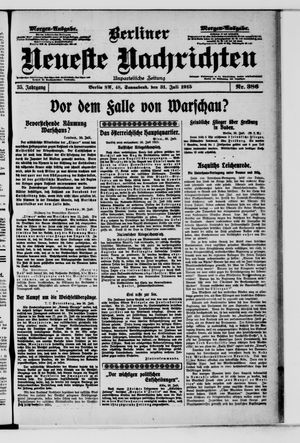 Berliner Neueste Nachrichten vom 31.07.1915