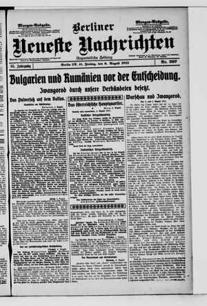 Berliner Neueste Nachrichten vom 06.08.1915
