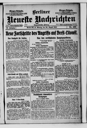 Berliner Neueste Nachrichten vom 23.08.1915