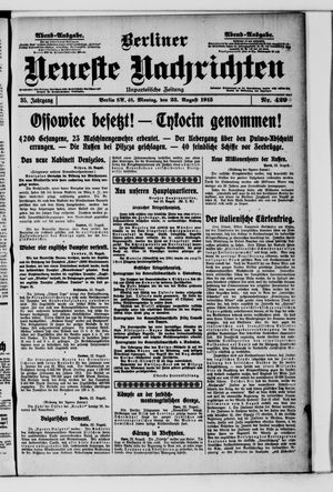 Berliner Neueste Nachrichten vom 23.08.1915