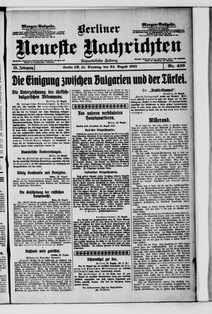 Berliner Neueste Nachrichten vom 24.08.1915