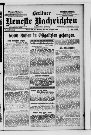 Berliner Neueste Nachrichten vom 29.08.1915
