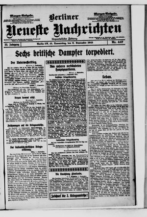 Berliner Neueste Nachrichten vom 02.09.1915