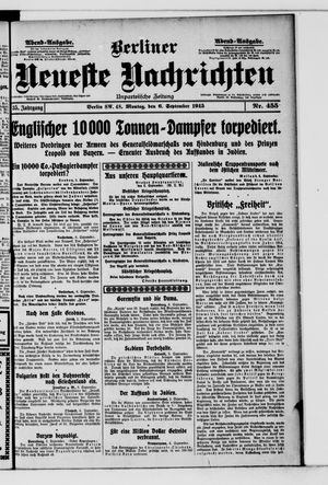 Berliner Neueste Nachrichten vom 06.09.1915