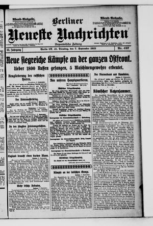 Berliner Neueste Nachrichten vom 07.09.1915