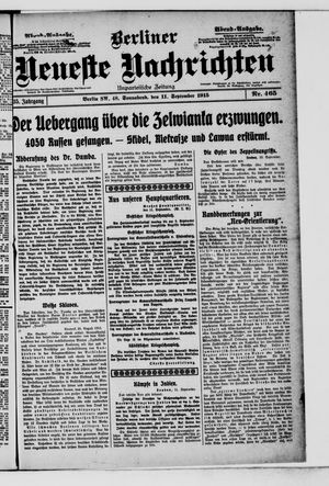 Berliner Neueste Nachrichten vom 11.09.1915