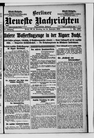 Berliner Neueste Nachrichten vom 14.09.1915