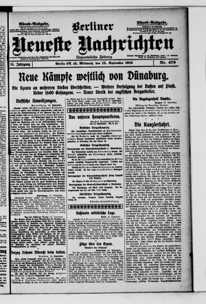 Berliner Neueste Nachrichten vom 15.09.1915
