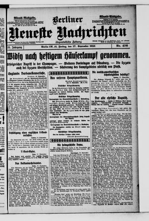 Berliner Neueste Nachrichten vom 17.09.1915