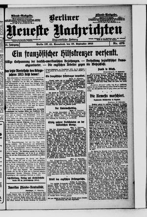 Berliner Neueste Nachrichten vom 18.09.1915
