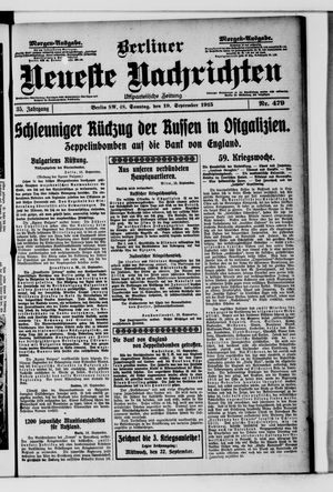 Berliner Neueste Nachrichten vom 19.09.1915