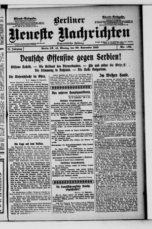 Berliner Neueste Nachrichten vom 20.09.1915