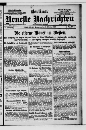 Berliner Neueste Nachrichten vom 02.10.1915