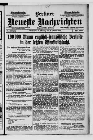 Berliner Neueste Nachrichten vom 04.10.1915