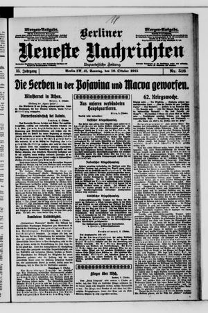 Berliner Neueste Nachrichten on Oct 10, 1915