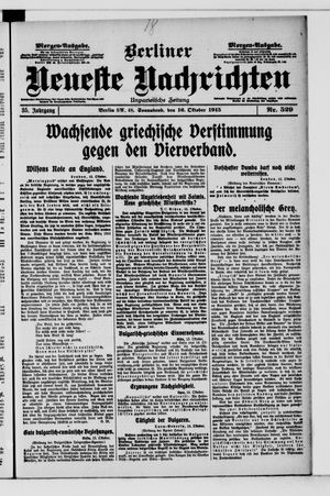 Berliner Neueste Nachrichten vom 16.10.1915