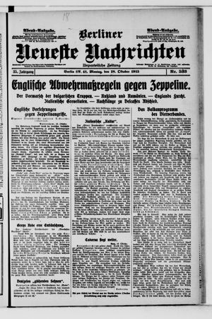 Berliner Neueste Nachrichten vom 18.10.1915