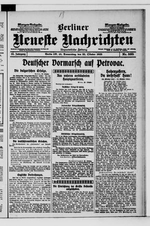 Berliner Neueste Nachrichten vom 21.10.1915