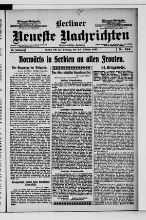Berliner Neueste Nachrichten vom 24.10.1915