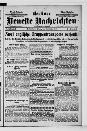 Berliner Neueste Nachrichten vom 25.10.1915